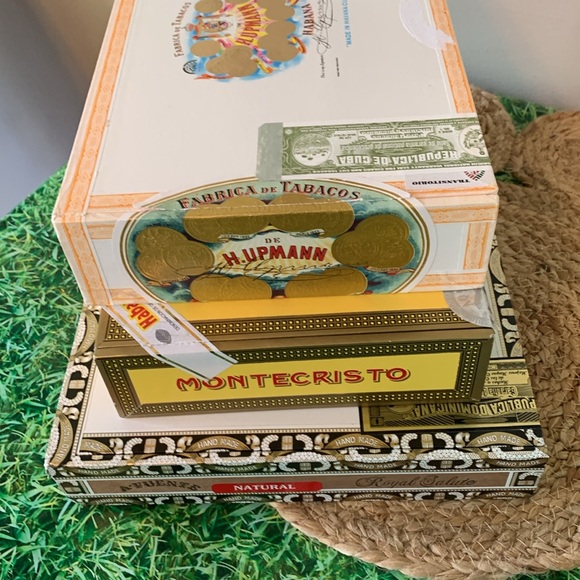 Cigar box set, 3 pieces excellent condition, awesome for storage or crafting - Picture 5 of 12